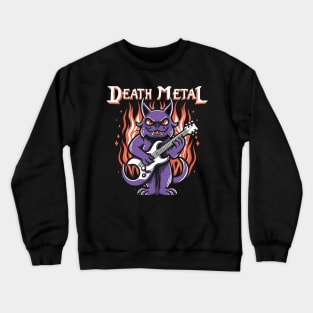 Death Metal Satanic Baphomet Cat Crewneck Sweatshirt